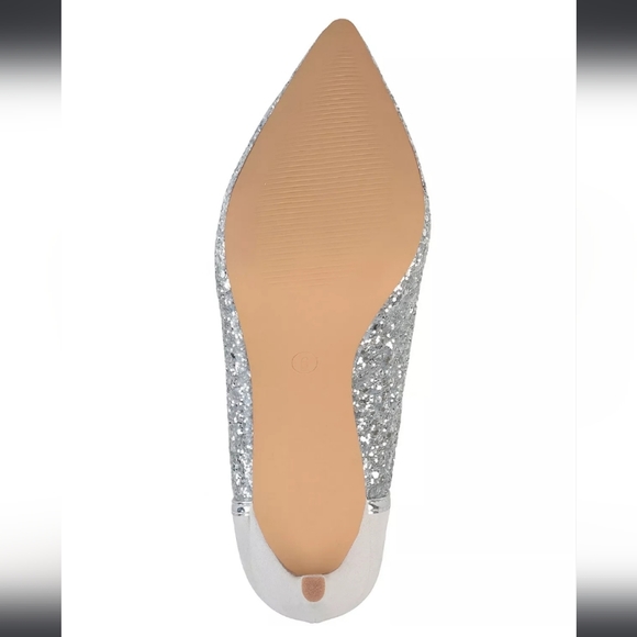 Journee Collection Kalani Glitter Pump Grey 8.5 - Picture 5 of 9